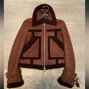 Allsaints Asher Shearling Biker Jacket